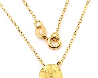 ON SALE SAND Dollar Petite Pendant