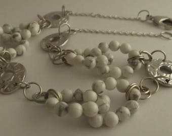 Aulite Pearl Necklace and silver links