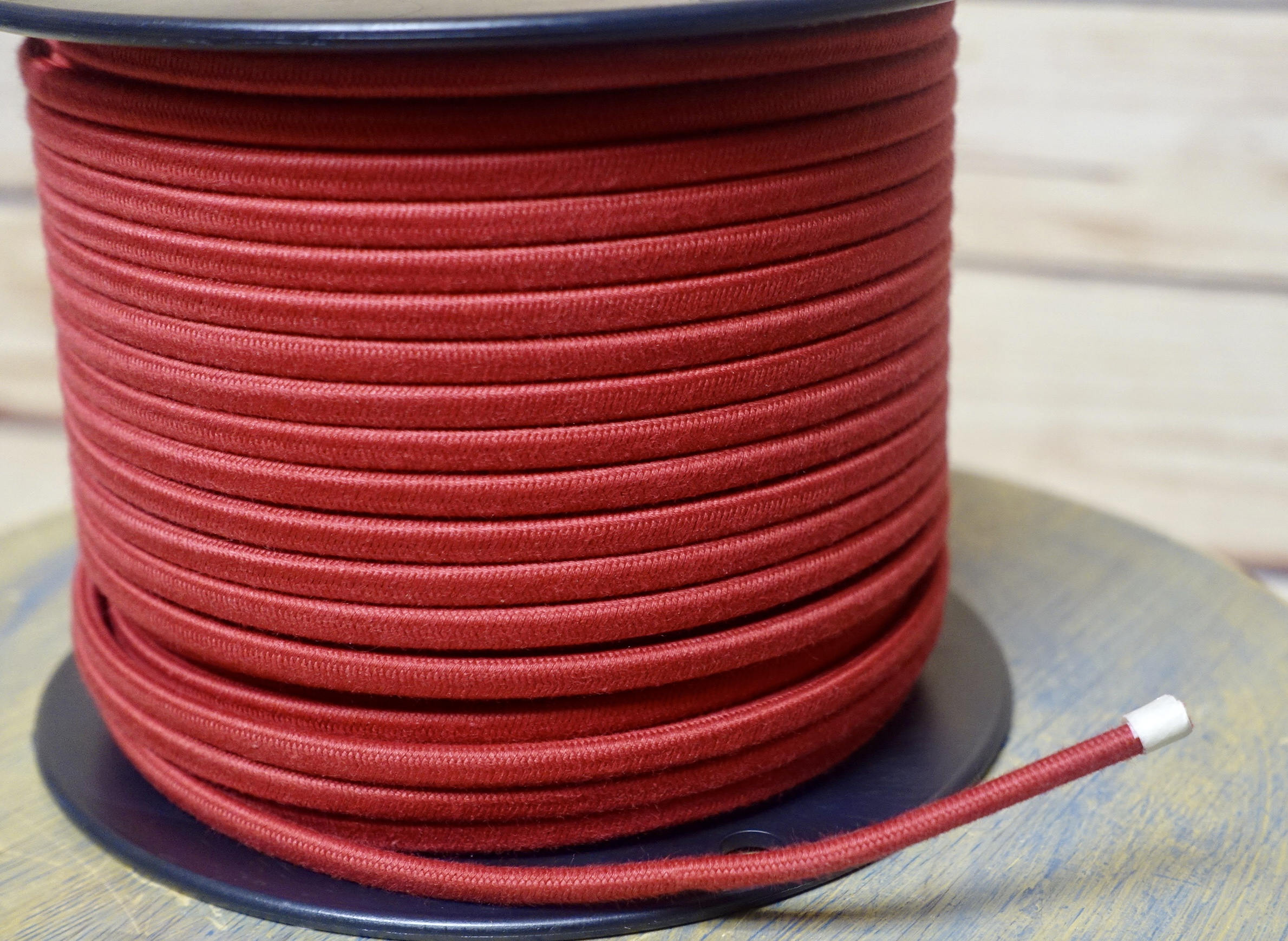 6 Feet Red 2Wire Cloth Covered Cord Vintage Style Cloth