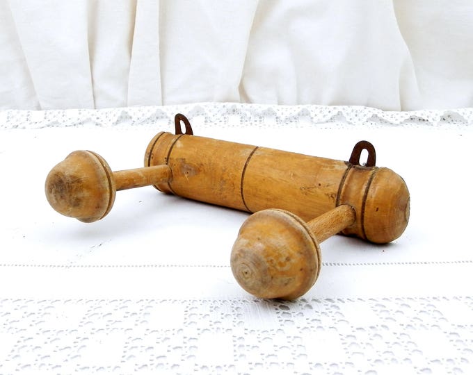 Antique French Traditional Wooden Faux Bamboo Hat Rack, Coat Rack / Hock, French Country Cottage Decor, Retro Rustic Home Entrance Interior