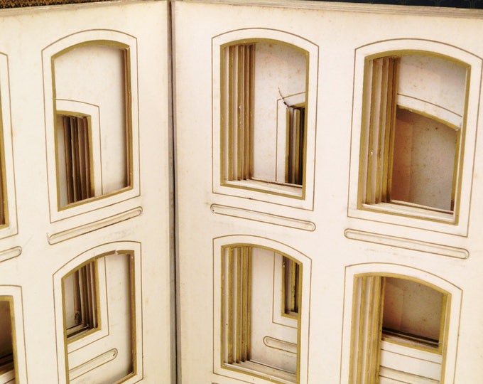 Antique French Leather Bound Photo Portrait Album with Metal Lock and Gold Gilt Edges, Family Photograph Book, Brocante Home Decor