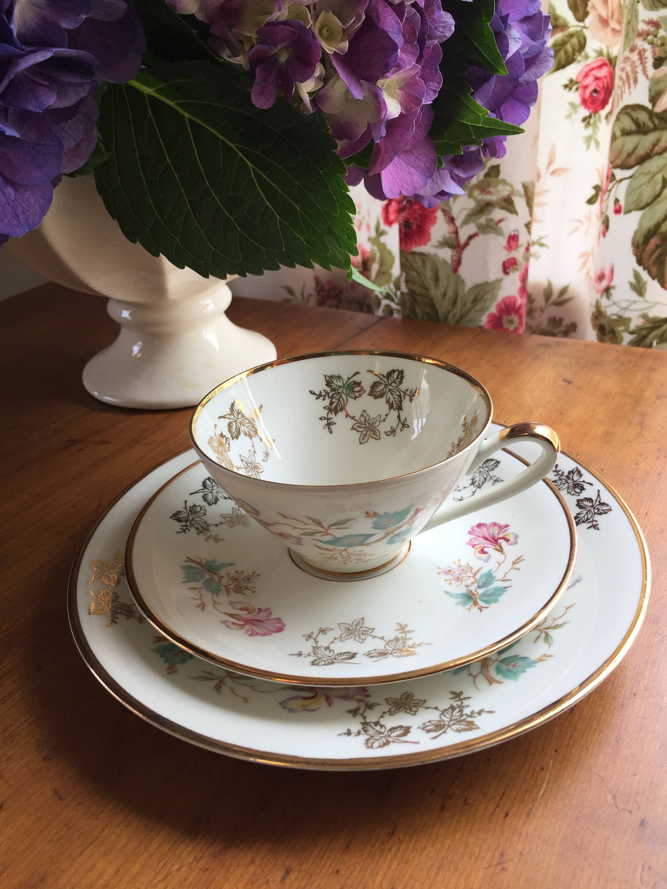 Vintage Tea Set China Tea Trio Made In Germany Alka Bavaria