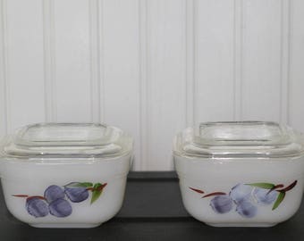 Vintage Fire King Gay Fad Refrigerator Dish