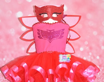 Inspired by Owlette Pj MaskTutu Dress/Pj Mask Costume/Owlette Costume/Owlette Dress/Toddler Halloween Costume/Pageanf Wear/Halloween Tutu