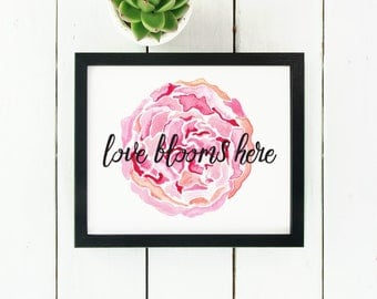 Love Blooms Here Embroidery Design