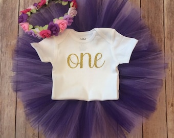 First Birthday Outfit Girl, Purple and Gold Girl, Purple Baby, Smash Cake Girl, 1st Birthday Girl Outfit, Girl First Birthday Outfit
