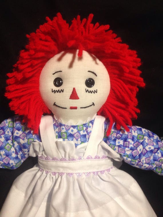 15 inch Handmade Raggedy Ann DollHandmade Red Hair Red