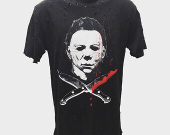 michael myers button up shirt