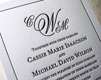 Letterpress Wedding Invitation, Wedding Invitations, Letterpress Wedding Invitations, Elegant Wedding Invitation, Sample Pack