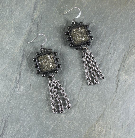 Bohemian Chic ~ Rustic Romantic ~ Silver Sparkle earrings