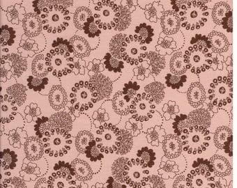 Brown beige cotton sateen fabric