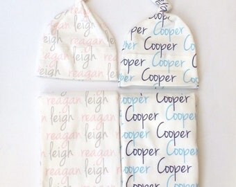 Personalized Baby Blanket Organic Swaddle Blanket Name Swaddle Going Home Baby Monogrammed Blanket Photo Prop Baby Shower