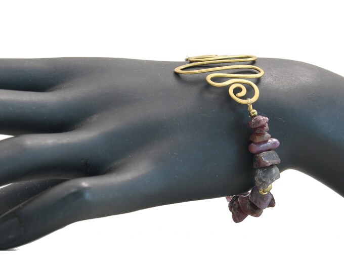 Ruby Gemstone Bracelet for Courage, Handmade Bracelet for Root Chakra, Reiki, Yoga