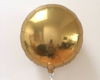 Gold Balloons, Bridal Shower Decorations, 18" Antique Gold Mylar Balloons, Kate Spade Party Balloons, Bachelorette Party Balloons, Gatsby