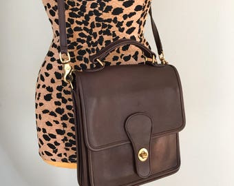 Authentic Coach Station Bag in Mahogany