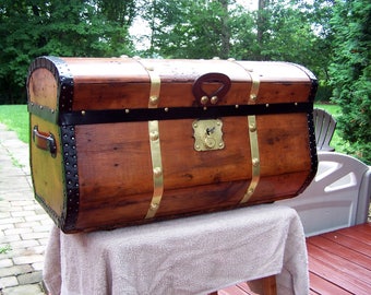Antique Jenny Lind travel trunk