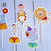 Décoration Gâteau Thème Cirque - Set De 11 Pièces (Drapeaux, Clowns, Éléphant...) Pour Anniversaire