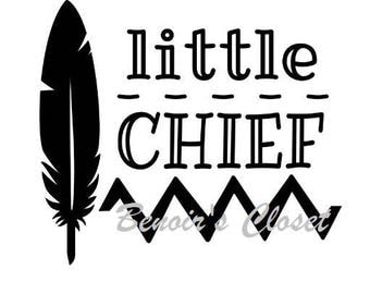Little Chief SVG File, Vector, Cricut, Silhouette - instant download