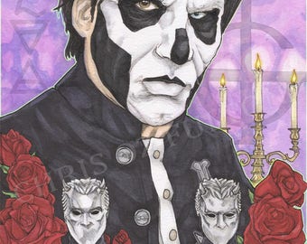 Ghost BC Papa Emeritus III Nameless Ghouls Music Poster Print Artist Chris Oz Fulton