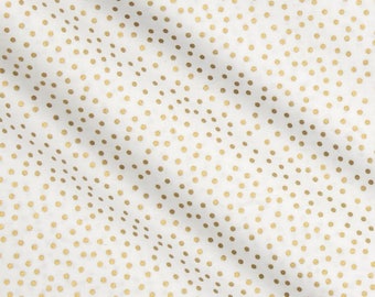 1/2" Double Fold Bias Tape: Gold Dots