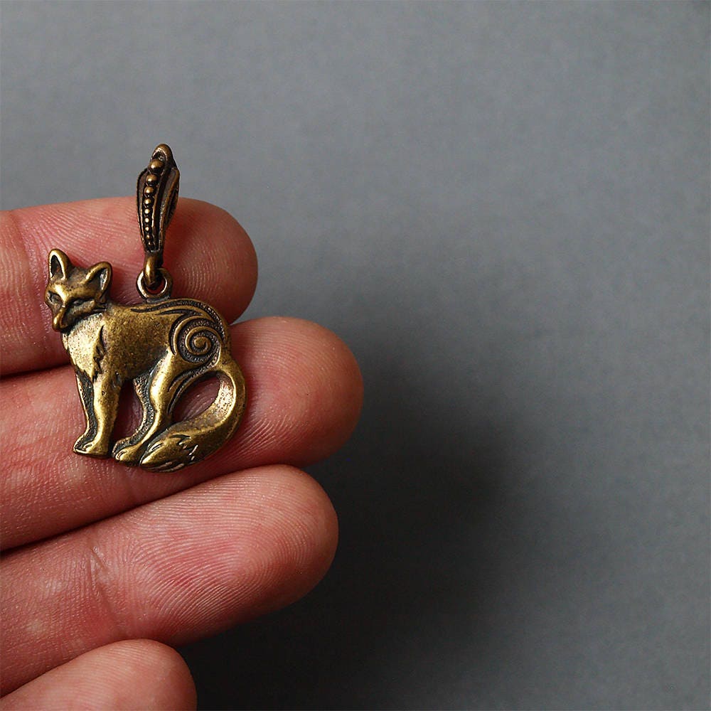 Fox necklace Fox pendant Fox jewelry Fashion jewelry Fox