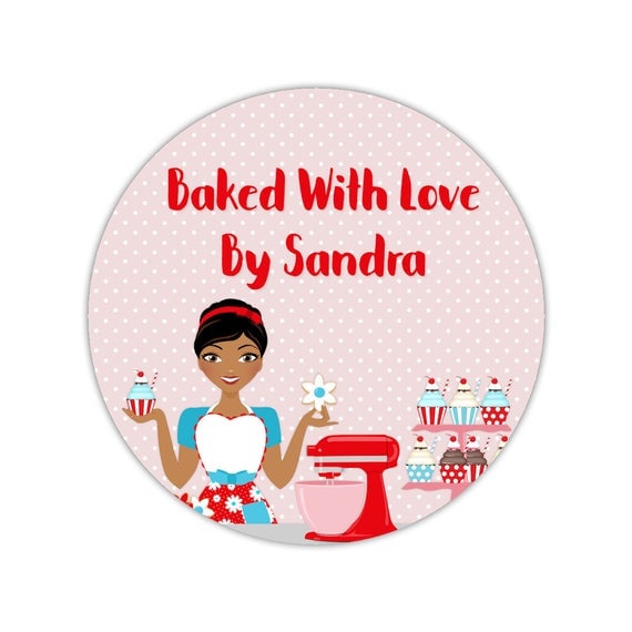 baked with love stickers baked good labels custom baking