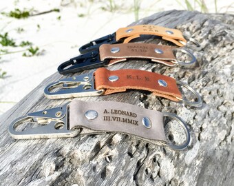 Custom Leather Keychain, Custom Keychain, 3 year anniversary Keychain, Leather Keychain, Personalized keychain, Gift for her, gift for him