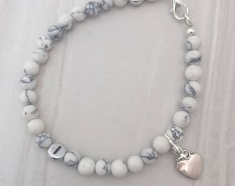 White weight loss tracker bracelet, slimming aid, weight loss, lifestyle aid, weight watchers, gift for her, netstone bracelet