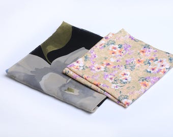 Kerchief, floral shawls, scarfs, floral bandana scarf, floral scarves for women, neck scarf her, boho foulard, summer scarf