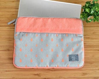 13",15" peach laptop sleeve, macbook sleeve, macbook pro 13" sleeve case, apple12" macbook sleeve case,macbook pro 15" sleeve case