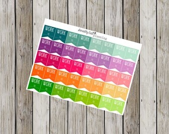 Rainbow WORK Planner Stickers for Erin Condren Life Planner (ECLP)