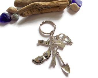 pretty little liars, liars keyring, liars jewellery, liars jewelery, liars fan gift, charm keyring, spade keyring, murder keyring