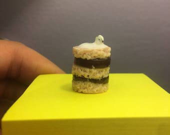 Triple layer cake charm