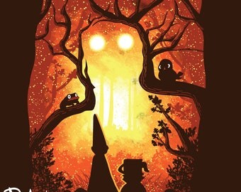 Unisex/Men's Adult: Enchanted Forest T-Shirt/Over the Garden Wall Inspired T-Shirt/Popular Culture/Cartoon/Animation