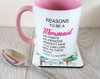 Reasons to be a mermaid mug mermaid coffee mug mermaid tea mug mermaid coffee cup funny mermaid gift mermaid stuff mermaid mugs gift for her
