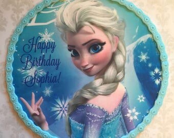 Edible Image Frozen Cake Topper