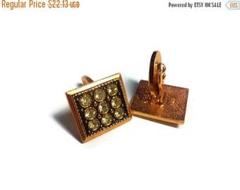 15% off anniversary gift for men gift brother from sister vintage cuff links square cufflink gold toned gift for father gifts for boyfriend