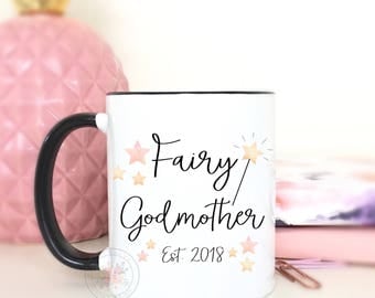 Fairy Godmother.Godmother Gift.God Mom Gift.Promoted To Godmother.Godparent Gift.Godmother Coffee Mug.Coffee Mug.coffee cup