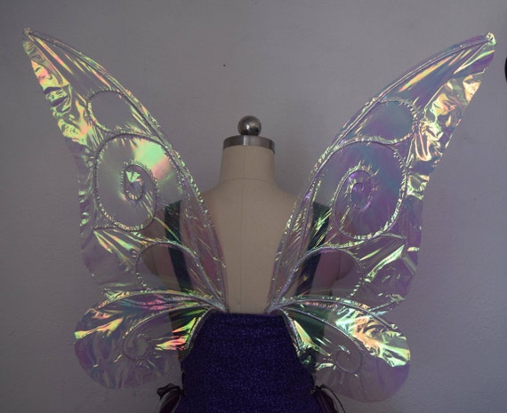 Medium Simple Tinkerbell Inspired Iridescent Fairy Wings