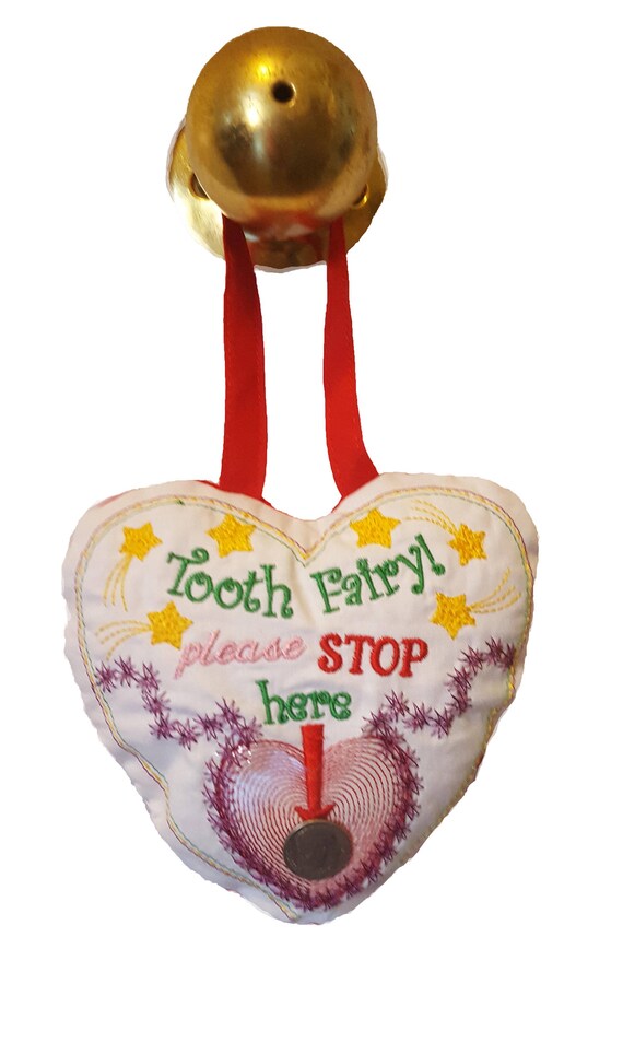 Door Knob Hanger / Door Hanger Pillow / Tooth Fairy Embroidery