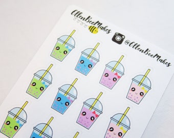 Kawaii Bubble Tea Stickers