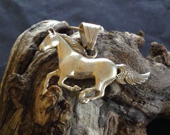 Vintage Silver Horse Necklace