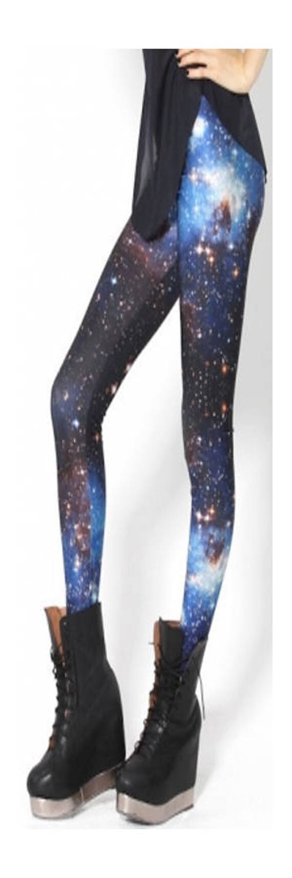 Dark Blue Galaxy Leggings