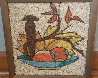 Vintage Fruit Bowl Gravel Art
