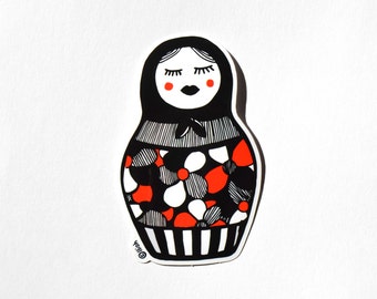 Matriochka Sticker Illustration