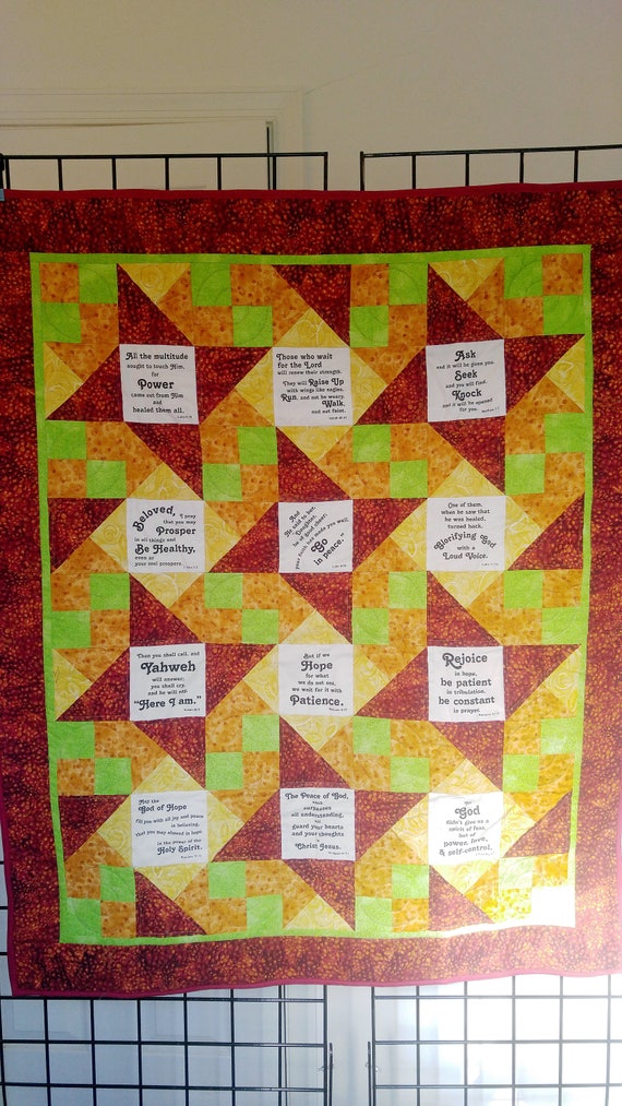 prayer quilt handmade quilt christian home decor christian