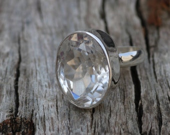 Mykonos Ring, Clear Crystal
