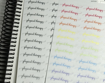 Physical therapy planner stickers | typography planner stickers | AHF028