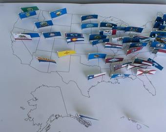 Geography Flags for DIY US Pin Map - Classical Conversations Cycle 3