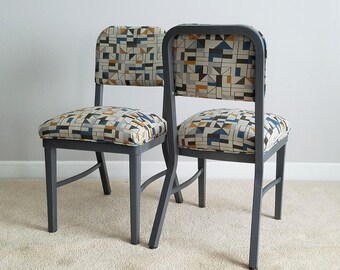 Industrial Metal Chairs, Modern Vintage Accent Chairs